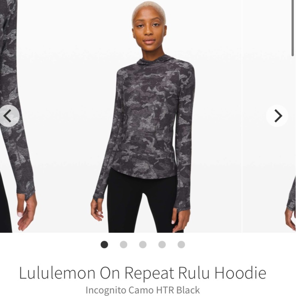 Lululemon black camo pullover- Rulu